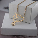 Personalized Name Heart Necklace Stainless Steel Choker