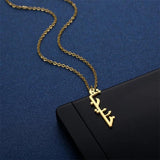 Arabic Name Vertical Necklace Stainless Steel Chain
