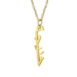 Arabic Name Vertical Necklace Stainless Steel Chain