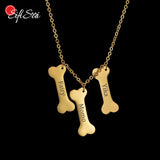 Sifisrri Engraved Name Necklace Stainless Steel Choker Chain Unisex Gift