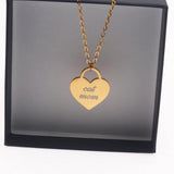 Heart Charm Choker Name Necklace Personalized Jewelry Engrave Name Necklace