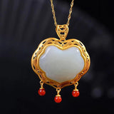 Hetian Jade Pendant Necklace with Tassel, Charm