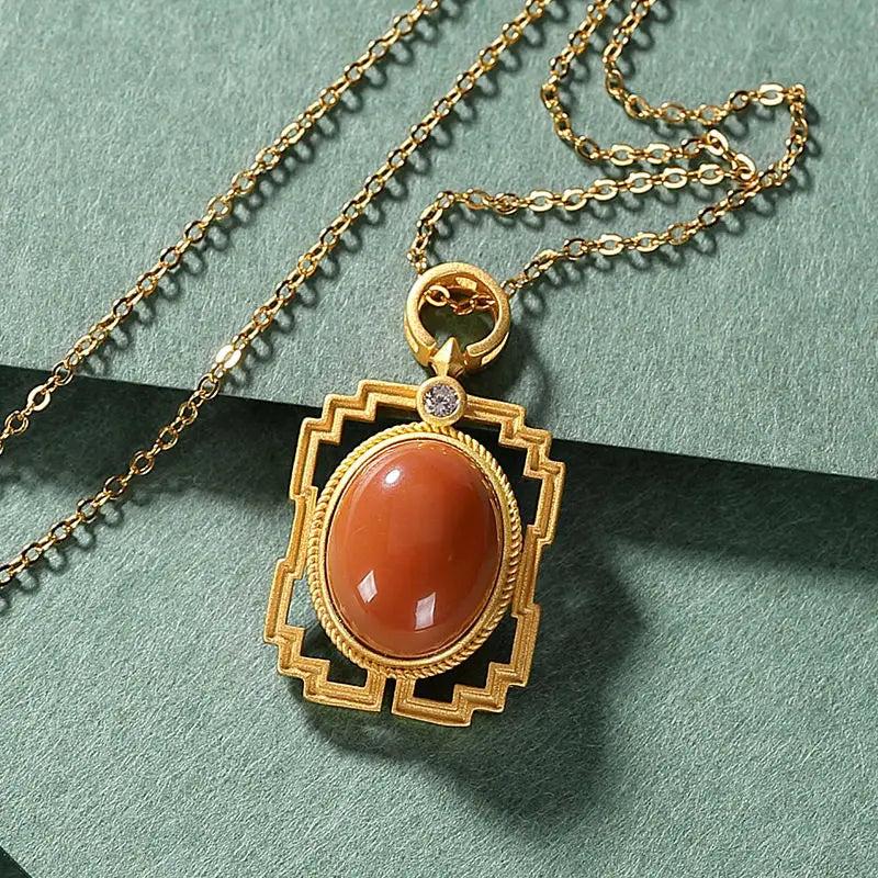 Diamond Hollow Palace Women's Pendant Necklace