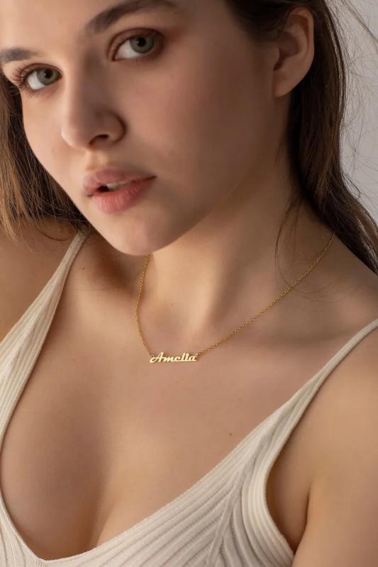 Personalized Name Necklace in Sterling Silver, Initial Necklace