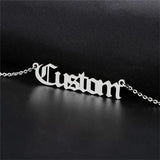 Old English Baby Girl's Name Pendant Necklace Personalized Jewelry