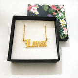 Old English Baby Girl's Name Pendant Necklace Personalized Jewelry