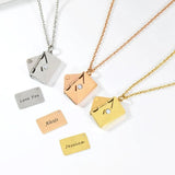 Engraved Envelope Necklace with Secret Message