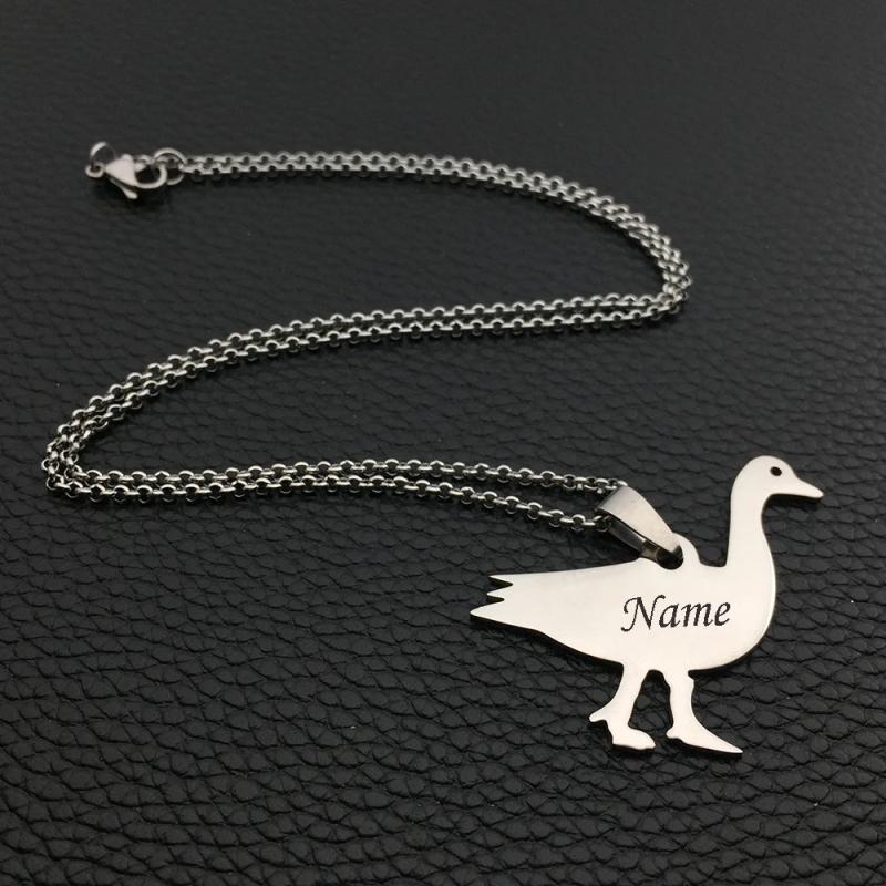 Custom Stainless Steel Goose Necklace - Men and Women Gift YP4078