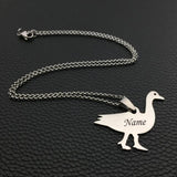 Custom Stainless Steel Goose Necklace - Men and Women Gift YP4078