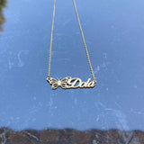 Butterfly Name Necklace Stainless Steel Pendant