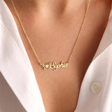 Butterfly Name Necklace Stainless Steel Pendant