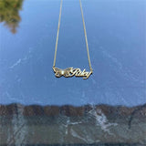 Butterfly Name Necklace Stainless Steel Pendant
