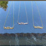 Butterfly Name Necklace Stainless Steel Pendant