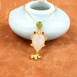 Elegant Hetian Jade Goldfish Pendant Necklace for Women