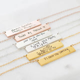 Personalized Stainless Steel Engraved Necklace for Women