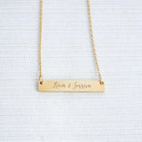 Personalized Stainless Steel Engraved Necklace for Women