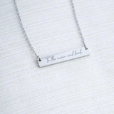 Personalized Stainless Steel Engraved Necklace for Women