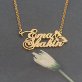 Personalized Frosted Butterfly Necklace Stainless Steel Pendant