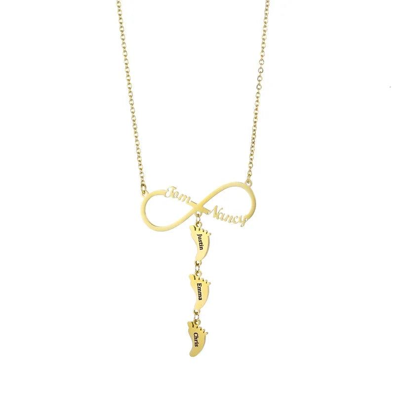Custom Infinity Name Necklace for Women Engraved Pendant Personalized Jewelry