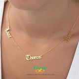 Custom Old English Double Name Necklace for Mother