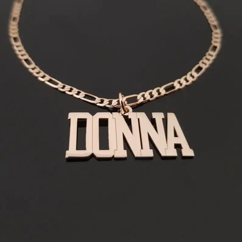 Personalized Name Necklaces For Women - Stainless Steel Initial Pendant Necklace