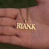 Punk Crown Necklace Stainless Steel Personalized Nameplate Collier Femme