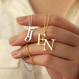 Double Initial Necklace Two Letter Necklace Personalized Jewelry Couple Choker