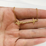 Old English Letter Silver Choker Name Necklace Pendant