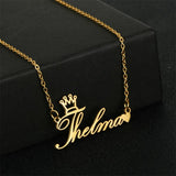 Old English Letter Silver Choker Name Necklace Pendant