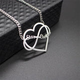 Infinity Name Necklace with Heart Personalized Jewelry
