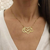 Infinity Name Necklace with Heart Personalized Jewelry