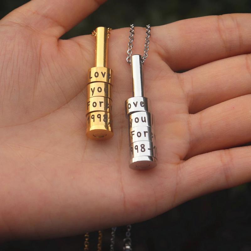 Personalized Engraved Family Name Bar Necklace Men