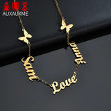 Personalized Multi-Names Heart Necklace Family Nameplate Pendant