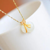 Silver Inlaid Chalcedony Purse Pendant Necklace