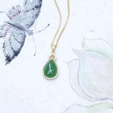Hetian Chalcedony Pendant Necklace with Silver Inlay