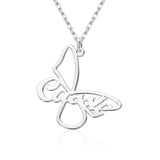 Kpop Two Heart Name Necklace Stainless Steel