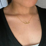 Custom Arabic Name Necklace for Women, Stainless Steel Letter Choker Nameplate