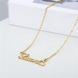 Personalized Nameplate Name Necklace Stainless Steel Pendant Choker