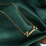 Personalized Nameplate Name Necklace Stainless Steel Pendant Choker