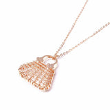 14K Rose Gold Plated Geometric Necklace for Women