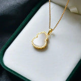 Silver Inlaid Hetian Jade Gourd Pendant Necklace Retro Charm Women's Jewelry