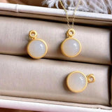 Silver Hetian Jade Pendant Necklace Chinese Women's Jewelry