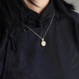 Silver Hetian Jade Pendant Necklace Chinese Women's Jewelry