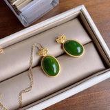 Hetian Chalcedony Pendant Necklace Chinese Retro Craft Charm Jewel