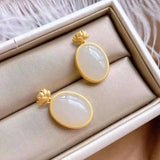 Chinese Hetian Chalcedony Court Charm Pendant Necklace