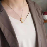 Chinese Hetian Chalcedony Court Charm Pendant Necklace
