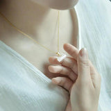 Silver Inlaid Hetian Jade Pendant Necklace Chinese Retro Craft Charm Jewelry