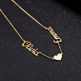 Heart Necklace Stainless Steel Pendant Gift Jewelry