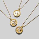 12 Constellation Pendant Necklace for Women Girls Romantic Jewelry