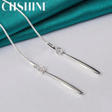 925 Silver Double Snake Chain Leaf Pendant Necklace Women